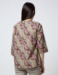Connexion Long Sleeve Blouse Plain Batik Lurus