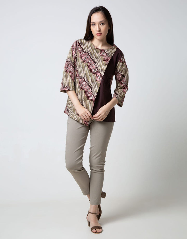 Connexion Long Sleeve Blouse Plain Batik Lurus