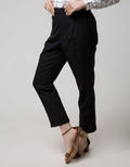 Connexion Formal Long Pants Crop With Horn Button Waist Band 