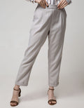 Connexion Formal Long Pants Crop With Horn Button Waist Band 