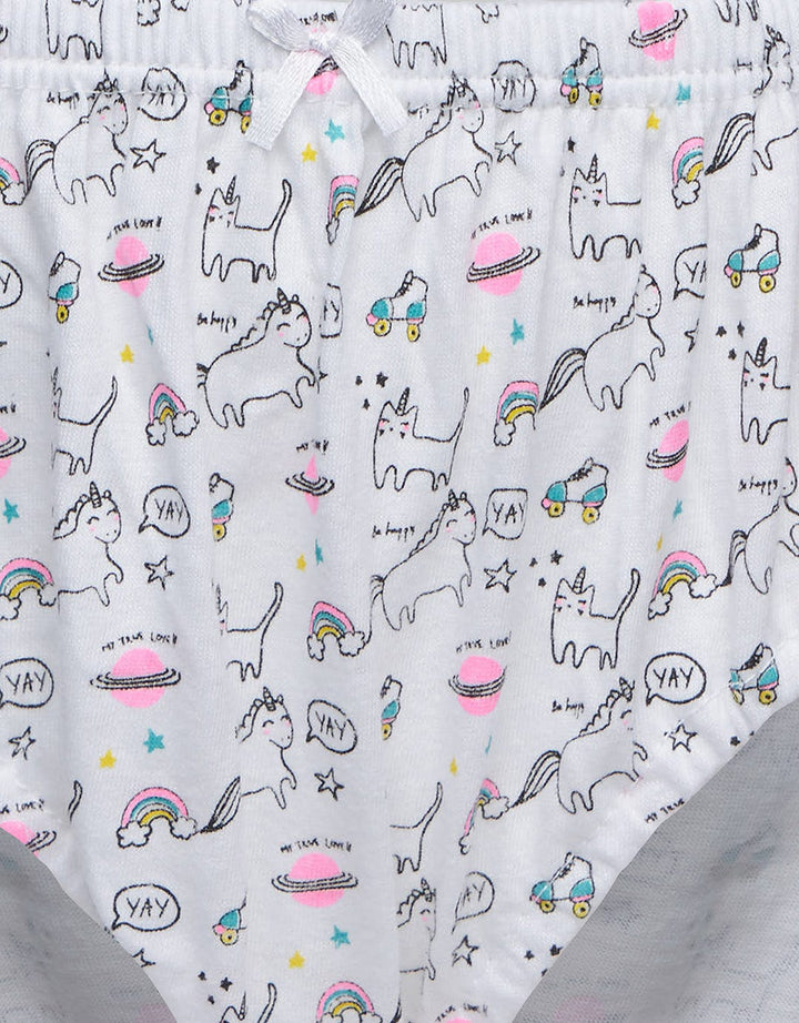 Kidz Too Brief Pack 3 Underwear Girls Unicorn 