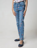 Disney Denim Long Pants Minnie Full Print