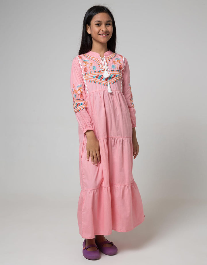 Kidz Too Long Sleeve Maxi DreShort Sleeve Bamus Embroidered Chest Rubber Balloon