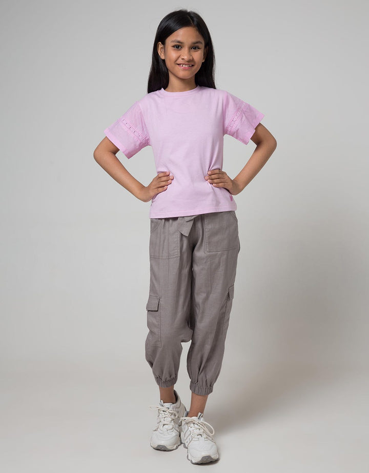 Aero Kids Short Sleeve T-Shirt Fashion Tee With Embro