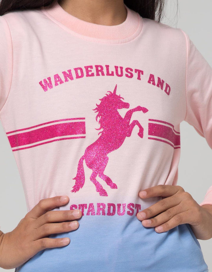 Aero Kids Long Sleeve T-Shirt Kindergarten Unicorn Standing