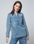 Nevada Long Sleeve Denim Shirt Women