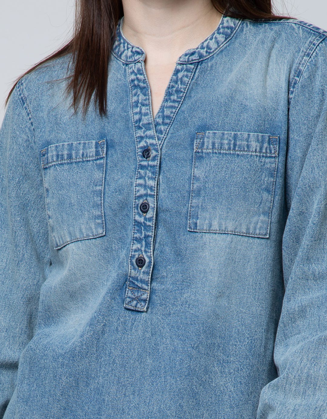 Nevada Long Sleeve Denim Shirt Women