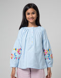 Aero Kids Long Sleeve Blouse Top Woven Hand Embroidery