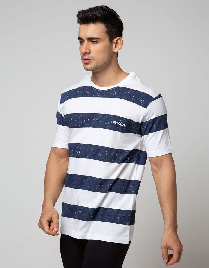 Nevada Short Sleeve T-Shirt Print Big Stripe Men