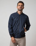 Nevada Jacket Woven With Bomber Leather Collar
