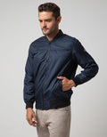 Nevada Jacket Woven With Bomber Leather Collar