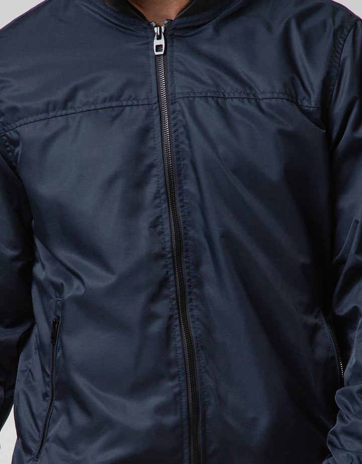 Nevada Jacket Woven With Bomber Leather Collar