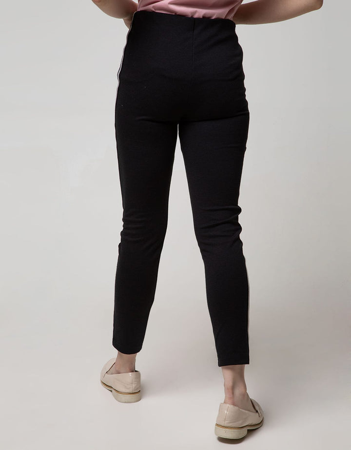 Connexion Casual Long Pants Ponte Knit With Stripes
