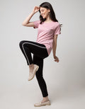 Connexion Casual Long Pants Ponte Knit With Stripes
