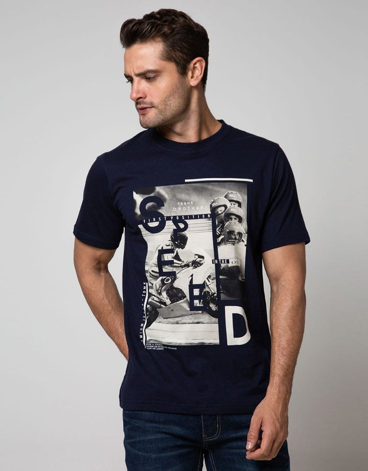 T Zone Short Sleeve T-Shirt Photoprint Motor Cross
