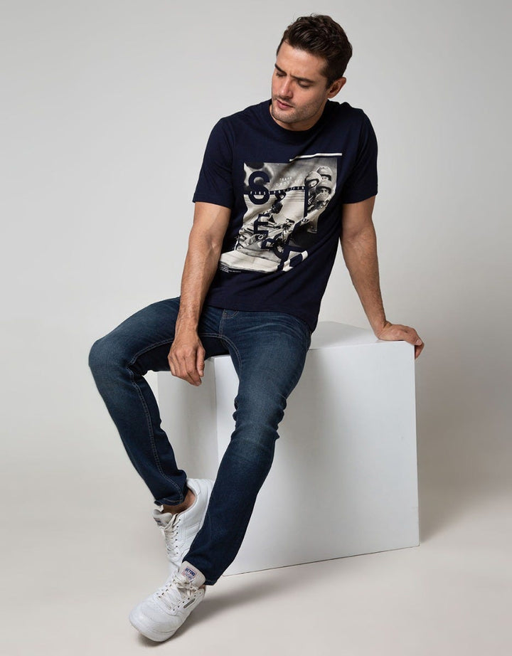 T Zone Short Sleeve T-Shirt Photoprint Motor Cross