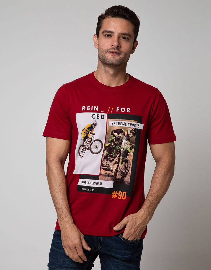 T Zone Short Sleeve T-Shirt Photoprint Motor CroShort Sleeve Extreme Sport