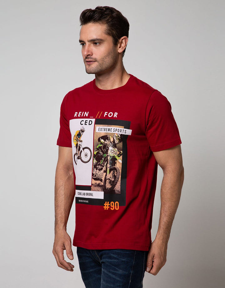 T Zone Short Sleeve T-Shirt Photoprint Motor CroShort Sleeve Extreme Sport