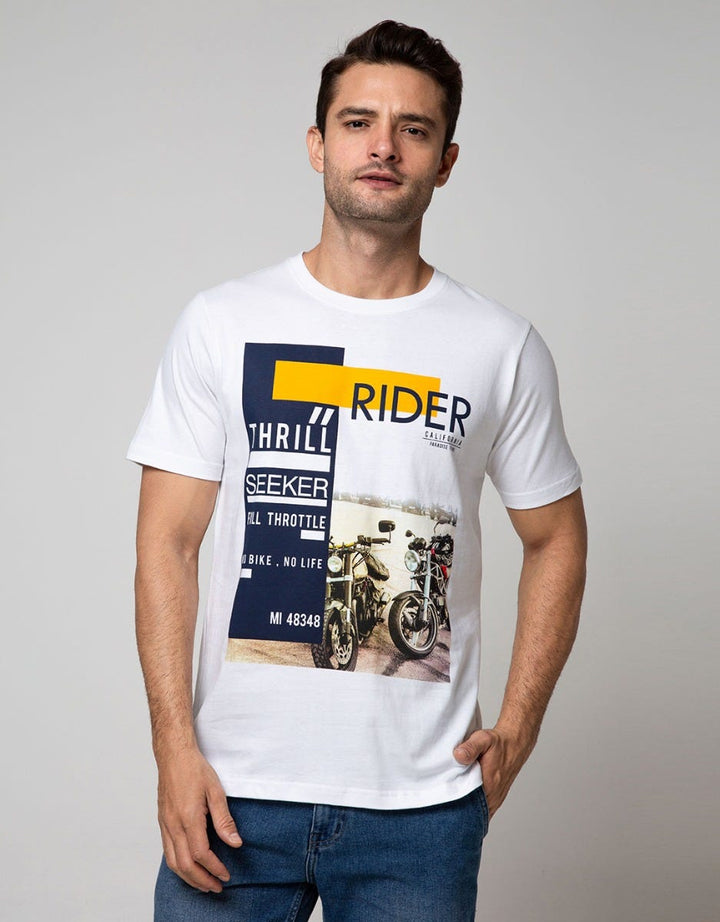 T Zone Short Sleeve T-Shirt Photoprint Motor Cross