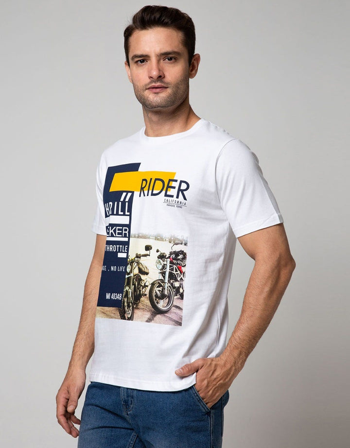 T Zone Short Sleeve T-Shirt Photoprint Motor Cross