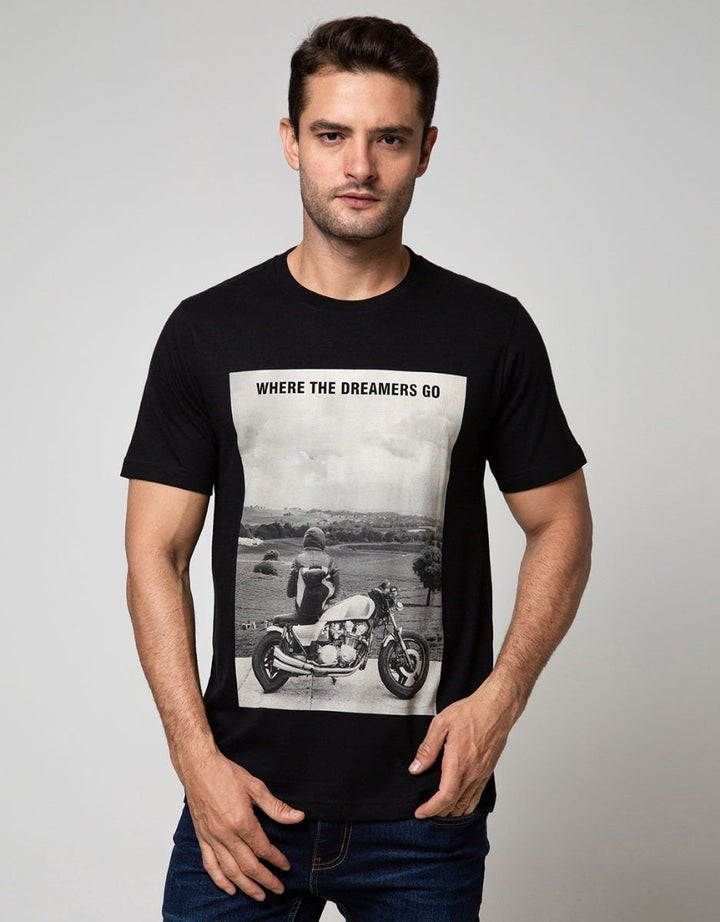 T Zone Short Sleeve T-Shirt Photoprint Motor Cross