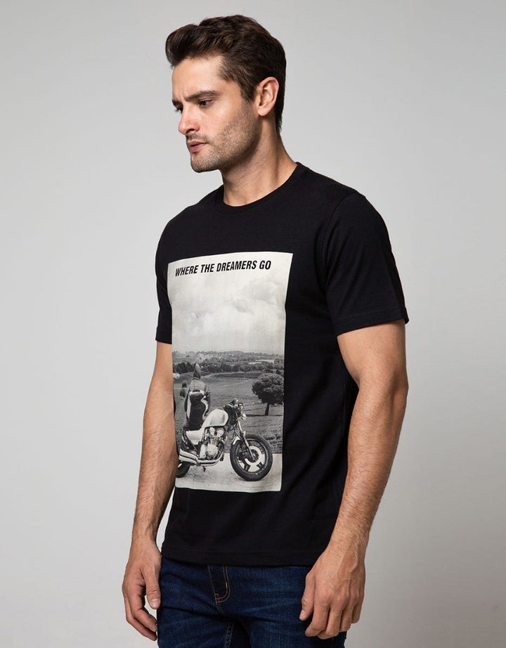 T Zone Short Sleeve T-Shirt Photoprint Motor Cross