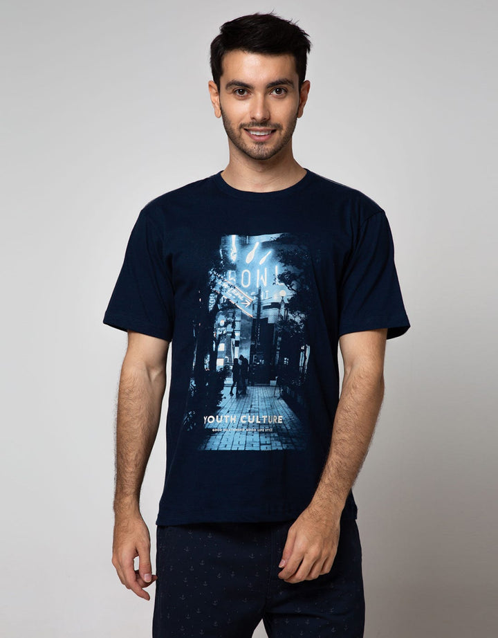 T Zone Short Sleeve T-Shirt Photoprint City Youth Culture