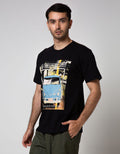 T Zone Short Sleeve T-Shirt Photoprint City Stop Being Afraid