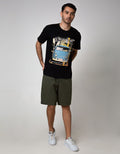 T Zone Short Sleeve T-Shirt Photoprint City Stop Being Afraid
