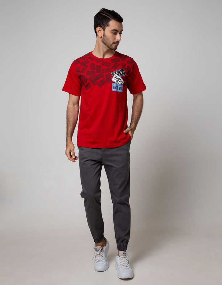 T Zone Short Sleeve T-Shirt Print Theme
