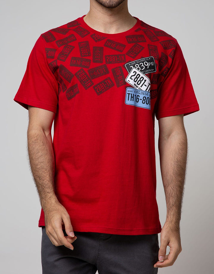 T Zone Short Sleeve T-Shirt Print Theme
