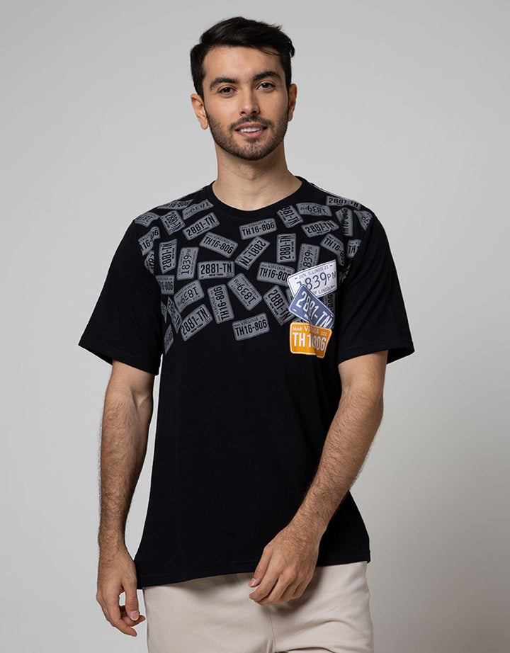 T Zone Short Sleeve T-Shirt Print Theme