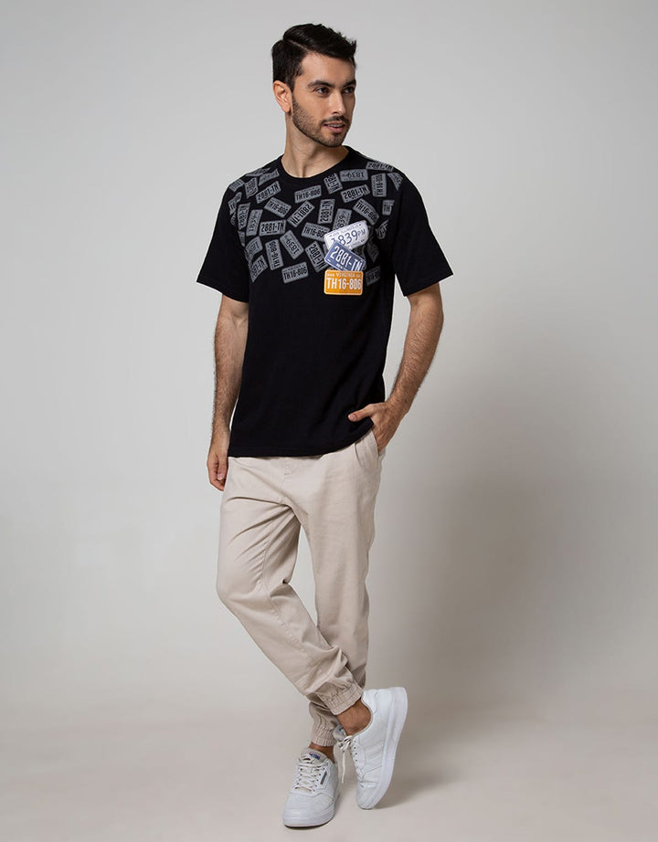 T Zone Short Sleeve T-Shirt Print Theme