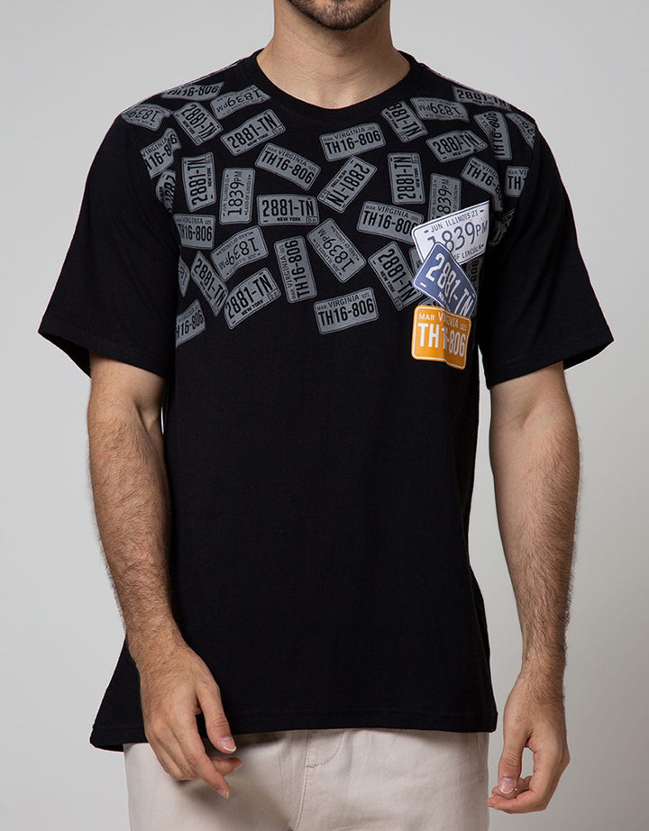T Zone Short Sleeve T-Shirt Print Theme
