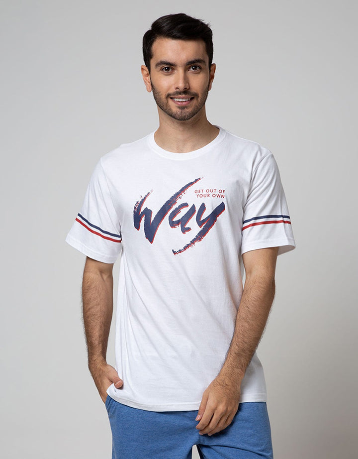 T Zone Short Sleeve T-Shirt Print Slogan Get Out Of Your Own Way