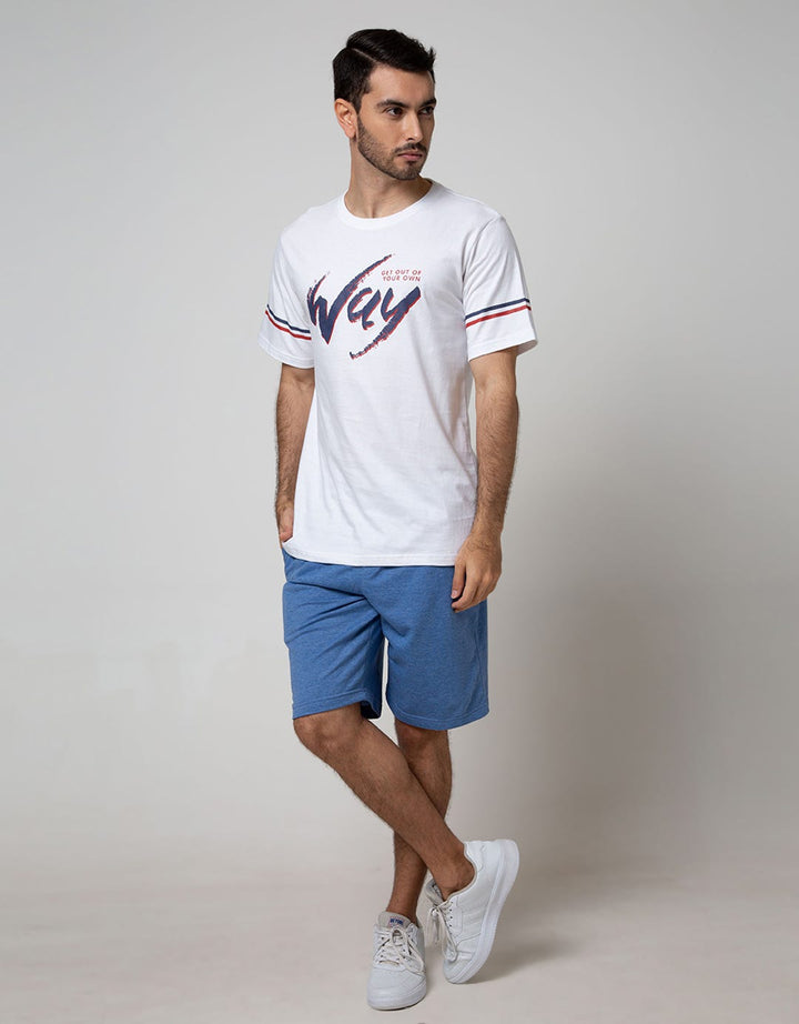 T Zone Short Sleeve T-Shirt Print Slogan Get Out Of Your Own Way