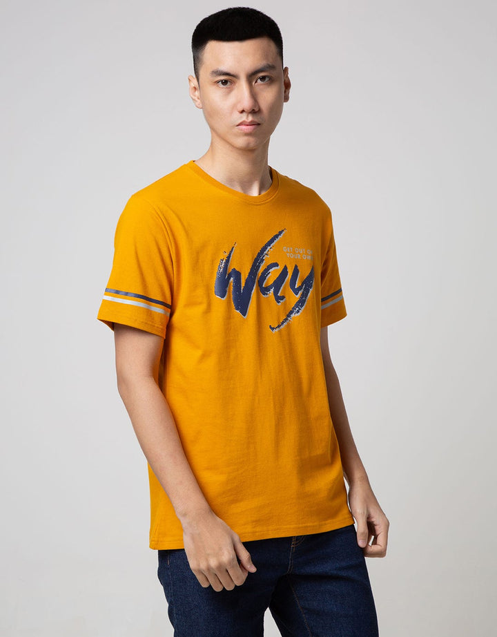 T Zone Short Sleeve T-Shirt Print Slogan Get Out Of Your Own Way