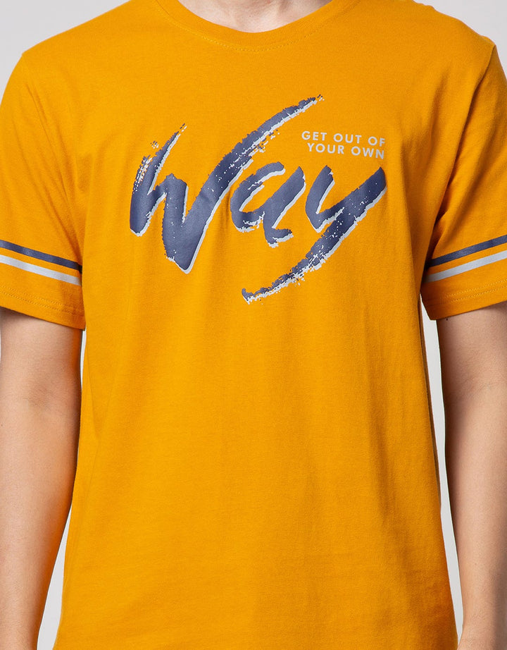 T Zone Short Sleeve T-Shirt Print Slogan Get Out Of Your Own Way