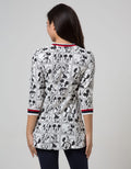 Disney Long Sleeve Midi Dress Minnie Fullprint Flared