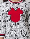 Disney Long Sleeve Midi Dress Minnie Fullprint Flared