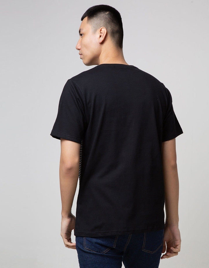 T Zone Short Sleeve T-Shirt Print Stripe 3D Line