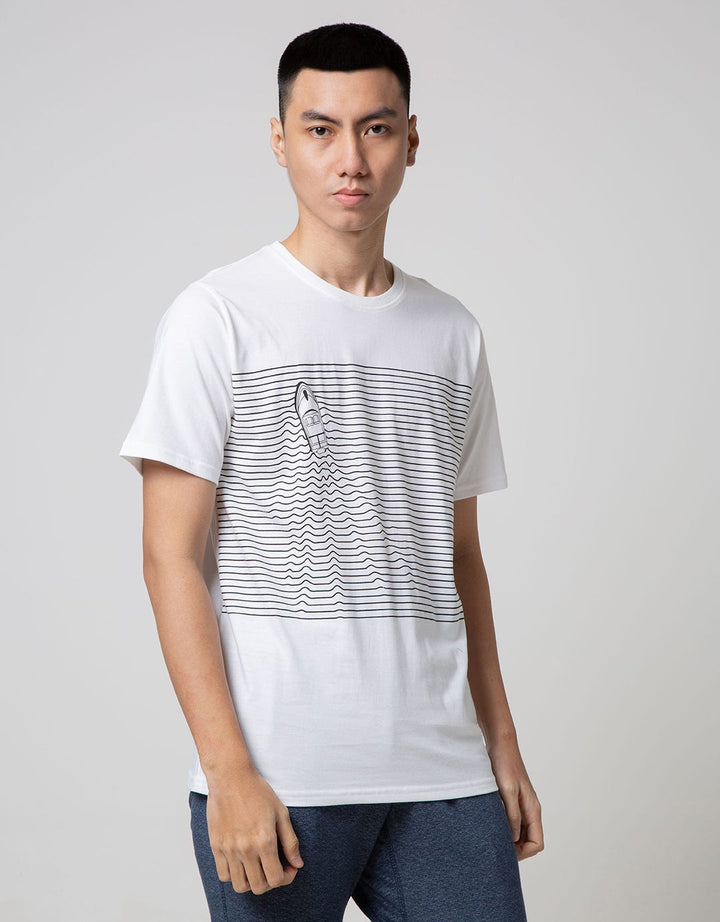 T Zone Short Sleeve T-Shirt Print Stripe