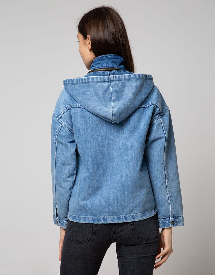 Nevada Denim Jacket Hoodie Women