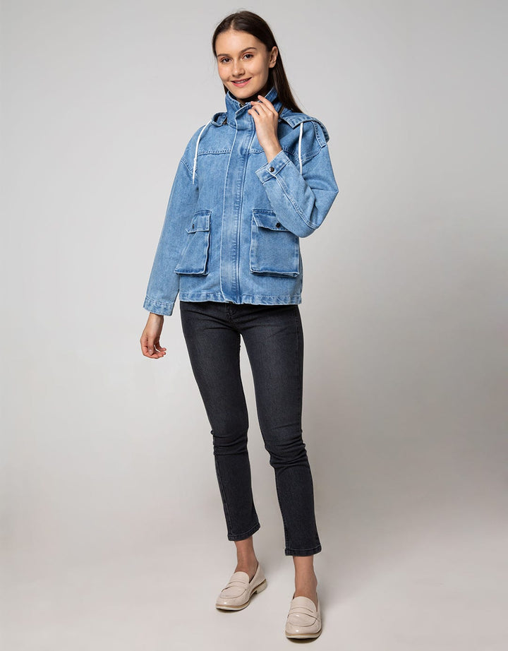 Nevada Denim Jacket Hoodie Women