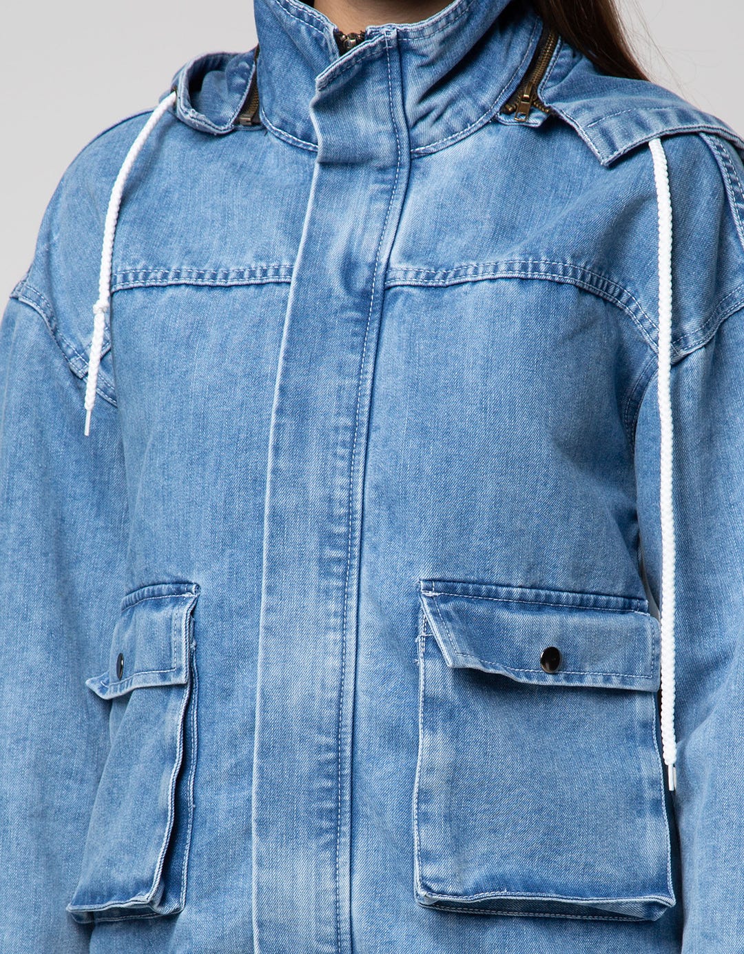 Nevada Denim Jacket Hoodie Women
