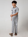 Marvel Top - Bottom Set Short Sleeve T-shirt Long Pants Spiderman Eye