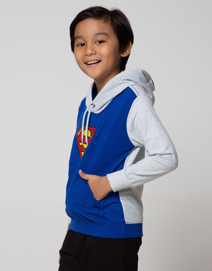 Character Sweater Superman Hood Logo