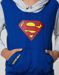 Character Sweater Superman Hood Logo