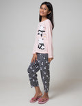 Kidz Too Top - Bottom Oblong Pajamas Set Long Sleeve Short Pants Panda