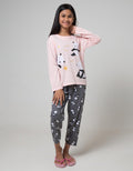 Kidz Too Top - Bottom Oblong Pajamas Set Long Sleeve Short Pants Panda